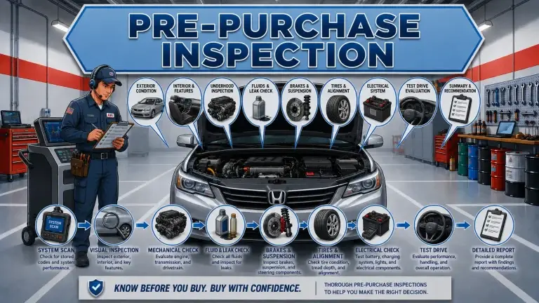 Pre-Purchase Inspection - All About Imports Denton, TX.