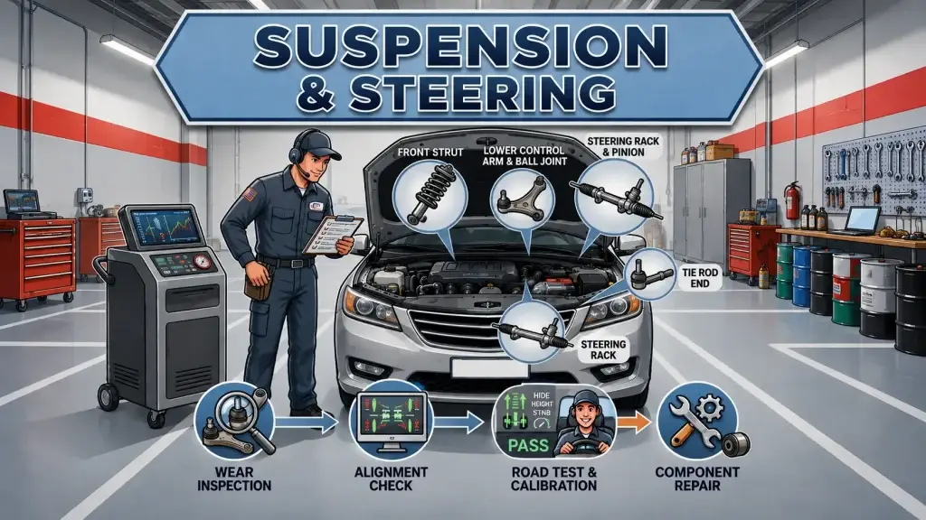 Suspension & Steering - All About Imports Denton, TX.